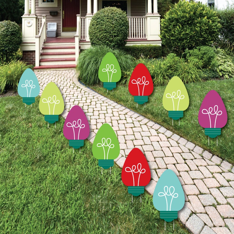 Christmas Light Bulbs Lawn Decorations Outdoor Holiday  Etsy