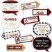 Funny Bachelorette Party Flannel Fling Before The Ring Photo Booth Props - Plaid Bridal Shower Party Photo Booth Prop Kit -10 Props & Dowels 