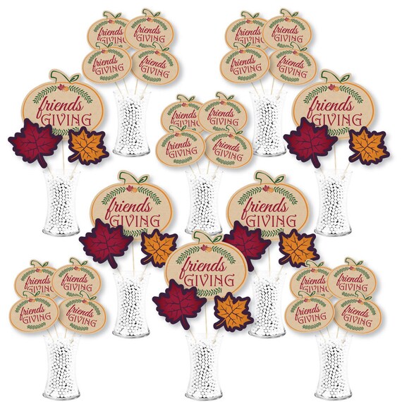 Friends Thanksgiving Feast - Friendsgiving Party Centerpiece Sticks - Showstopper Table Toppers - 35 Pieces Il_570xn