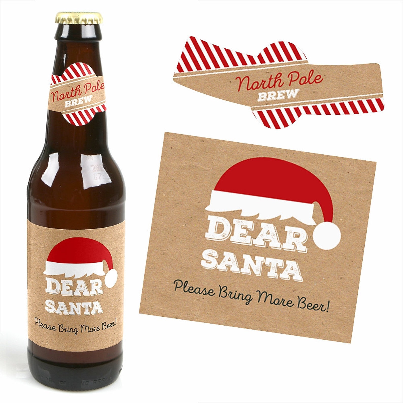 christmas beer labels funny holiday gifts 6 beer bottle etsy