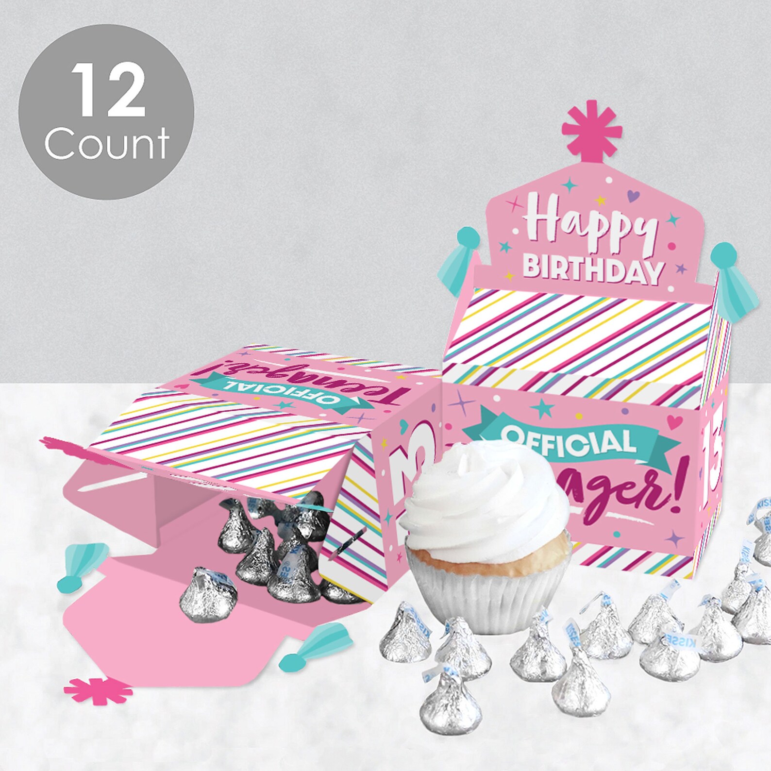 Girl 13th Birthday Treat Box Party Favors Official Etsy