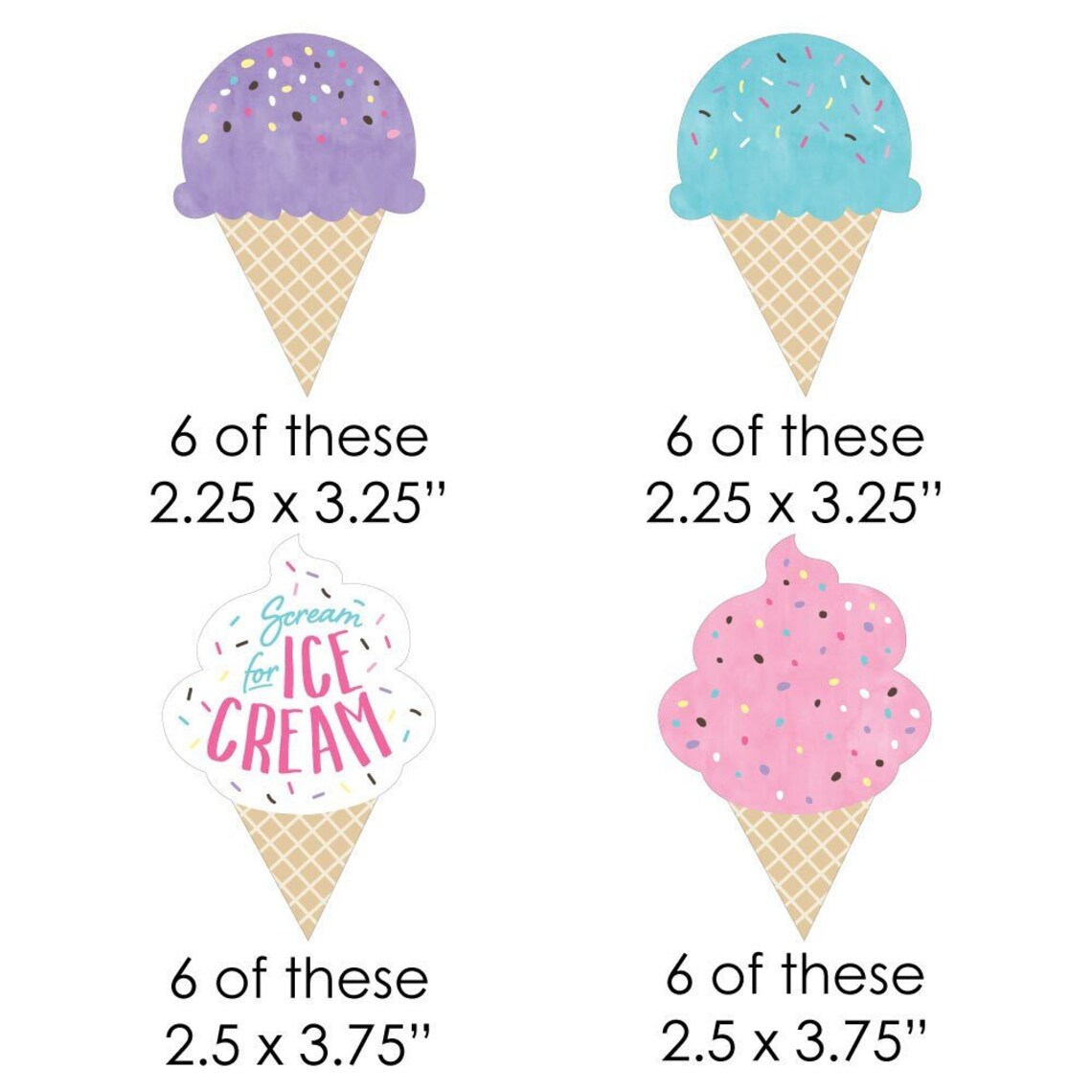 Scoop up the Fun Ice Cream Diecut Straw Decorations Etsy