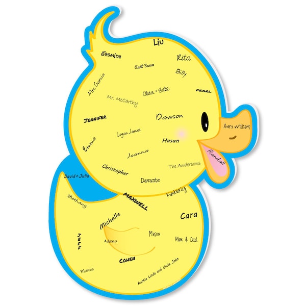 Ducky Duck - Duck Guest Book Sign - Baby Shower or Birthday Party Guestbook Alternative - Signature Mat