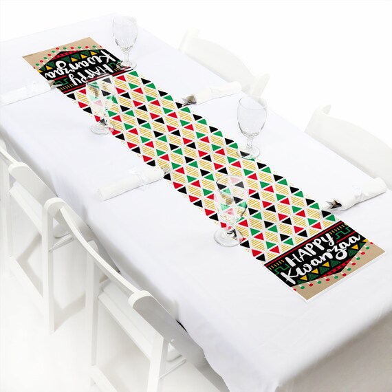 Happy Kwanzaa - Petite African Heritage Holiday Party Paper Table Runner - 12 x 60 inches Il_570xn
