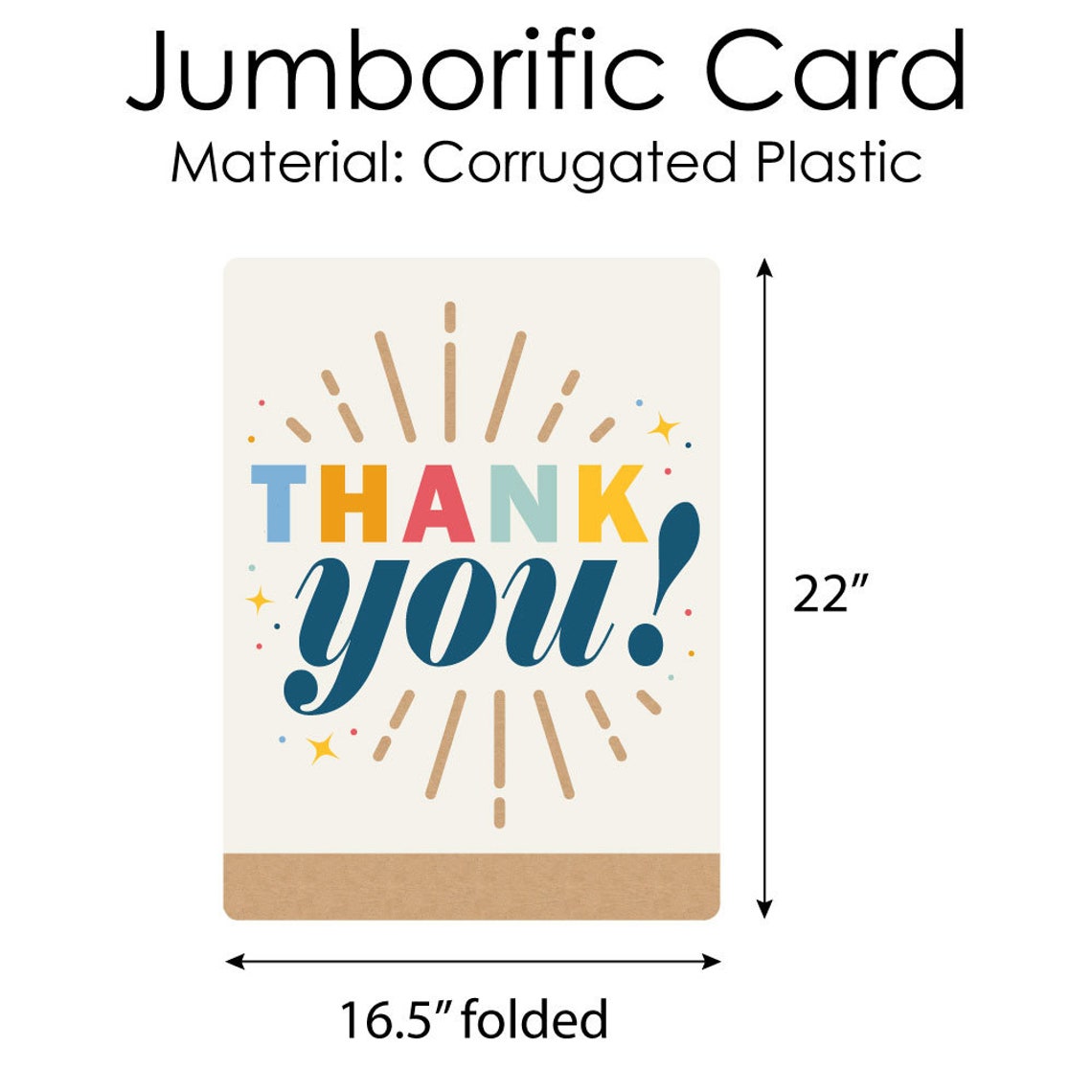Thank You so Very Much - Gratitude Giant Greeting Card - Big Shaped ...