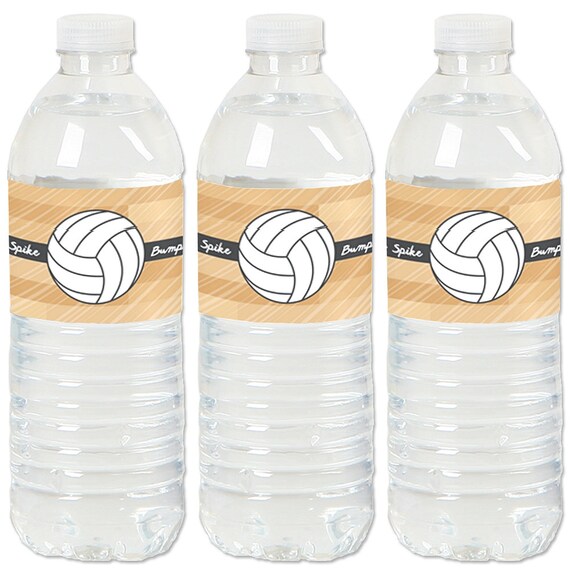Volleyball Water Bottle Sticker Labels Waterproof Self Stick Labels