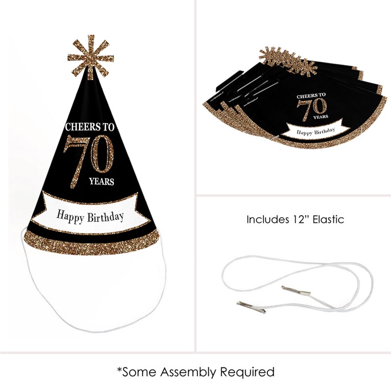 70th birthday party hats