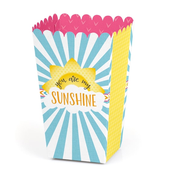 You are My Sunshine - Baby Shower or Birthday Party Favor Popcorn Treat Boxes - Set of 12 Il_570xn