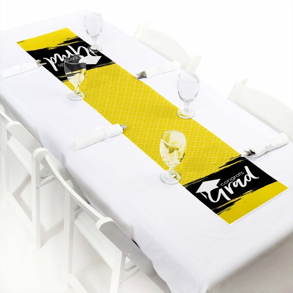 Yellow Grad - Best is Yet to Come - Petite Yellow Graduation Party Paper Table Runner - 12 x 60 inches Il_570xn