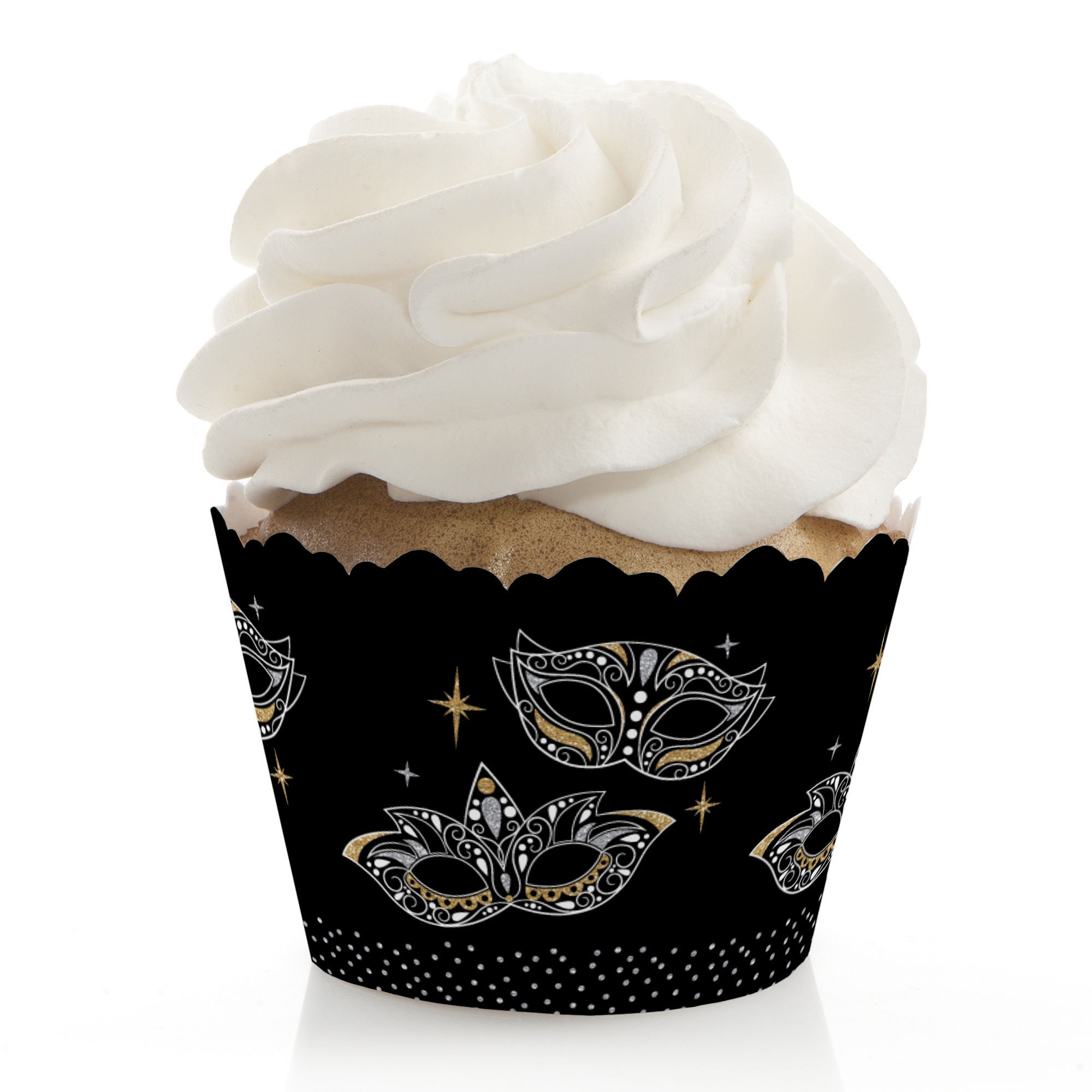 Masquerade Venetian Mask Party Decorations Party Cupcake Wrappers Set of 12