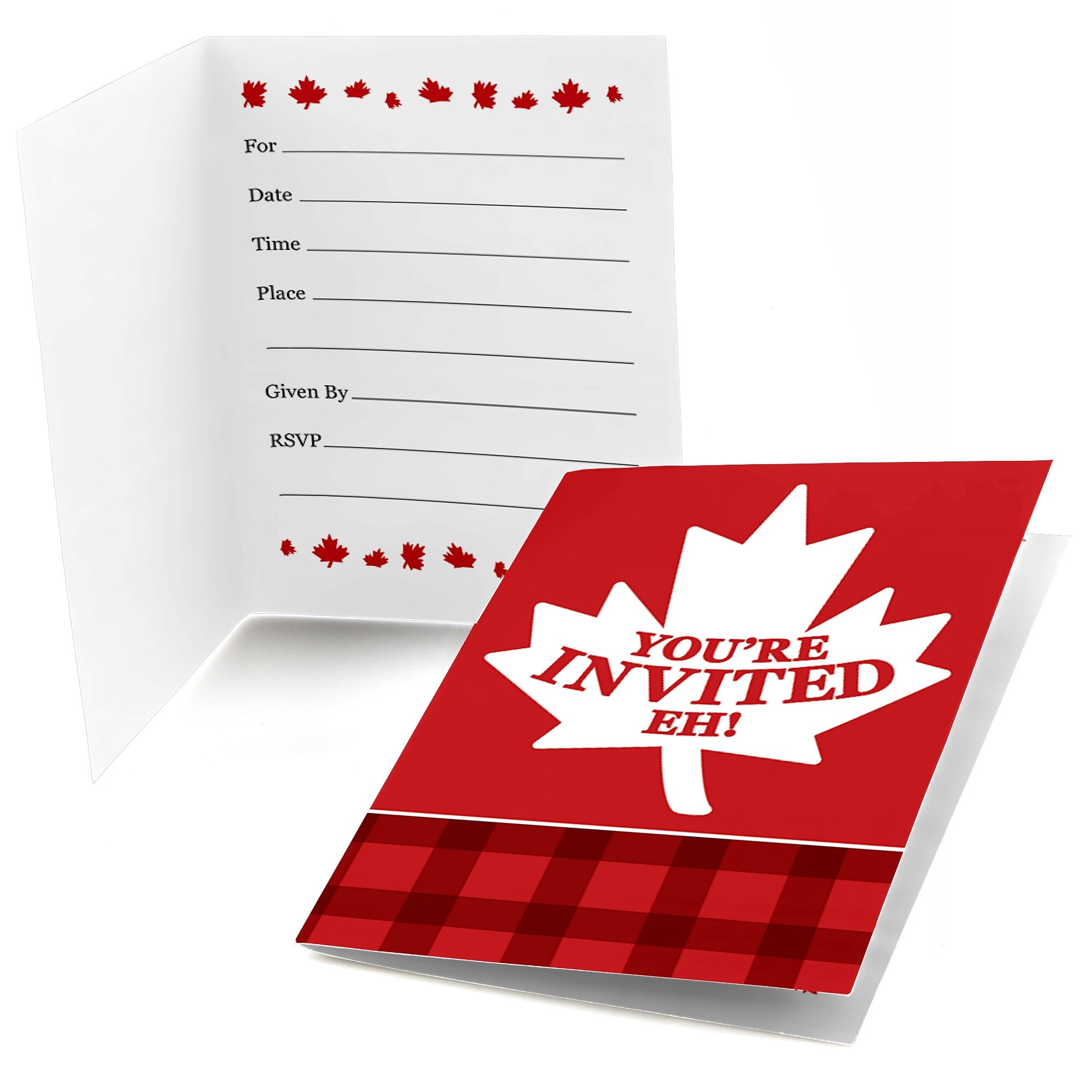 Canada Day Party Fill in Invitations Canadian Party Fillin Etsy UK