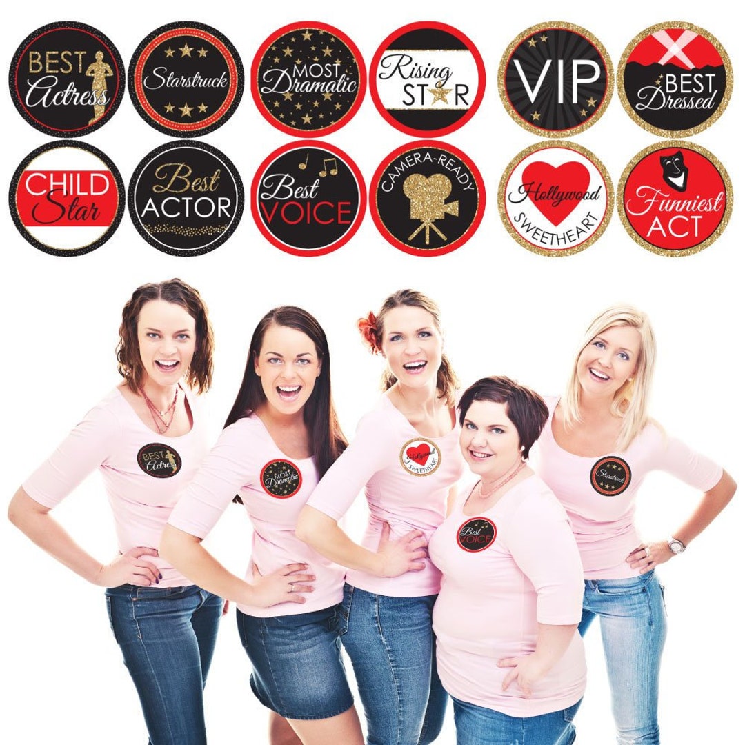 Red Carpet Hollywood Name Badges Funny Movie Night Party - Etsy Israel Red Carpet Hollywood Name Badges Funny Movie Night Party - Etsy Israel