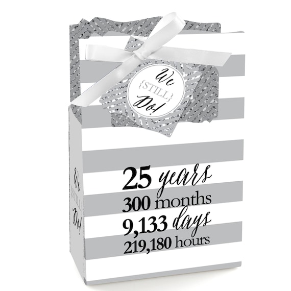 We Still Do - 25th Wedding Anniversary Party Favor Boxes - Set of 12 Il_570xn