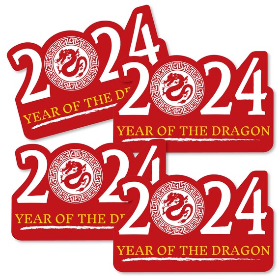 Big Dot of Happiness Chinese New Year - Decorations DIY 2024 Year of The Dragon Essentials - Set of 20