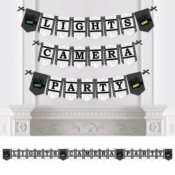 Movie - Personalized Hollywood Themed Party Bunting Banner - Personalized Graduation Party Decorations - Red Carpet Party Décor Il_570xn