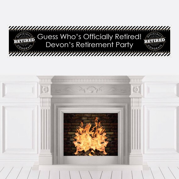 Happy Retirement Personalized Banner Custom Funny Retirement