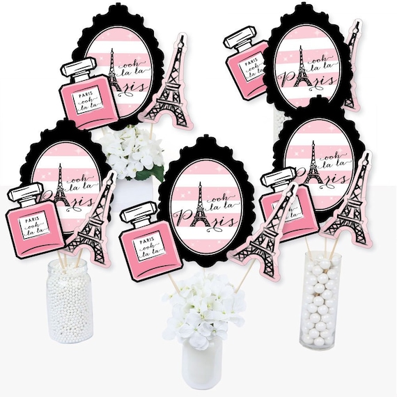 Paris Ooh La La Centerpiece Sticks Paris Themed Baby Etsy