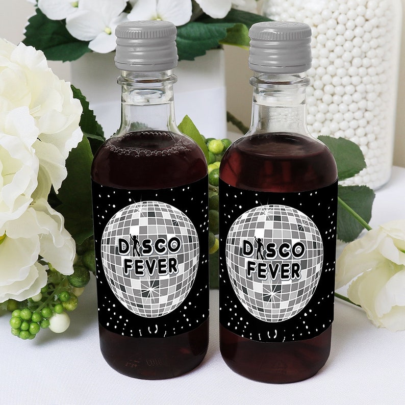 70's Disco Mini Wine and Champagne Bottle Label Stickers - Etsy