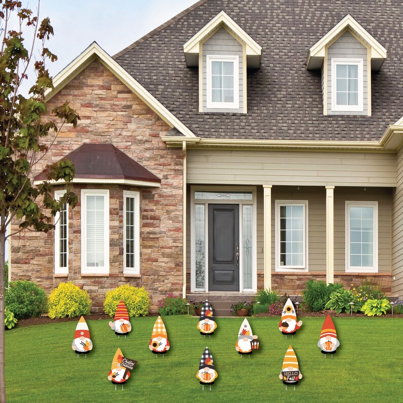 Fall Gnomes Gnomes Lawn Decorations Outdoor Autumn Harvest Etsy