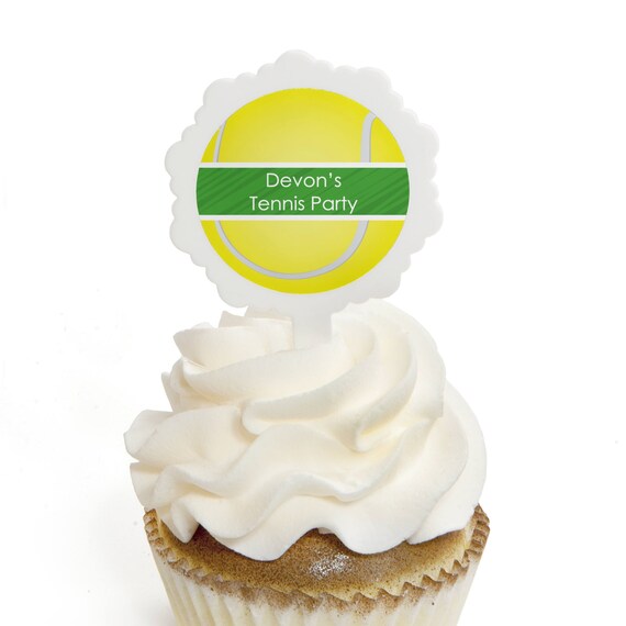 You Got Served Tennis Party Cupcake Picks Tennis Themed