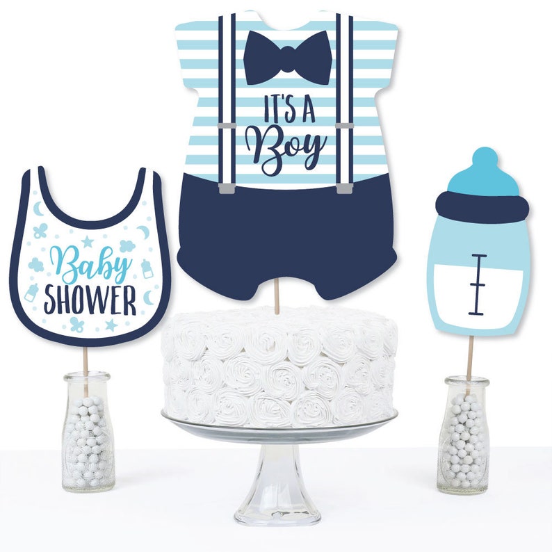 It\u2019s a Boy Set of 15 Blue Baby Shower Centerpiece Sticks Table Toppers