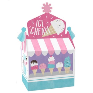 Scoop Up The Fun Ice Cream Treat Box Party Favors Sprinkles Party Goodie Gable Boxes Set of 12 image 1