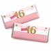Sweet 16 Candy Bar Wrappers - Sixteenth Birthday Party Candy Bar Wrapper Favors - 24 Count 