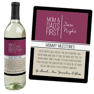 Mummy milestone wine labels