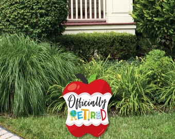 Teacher Retirement - Outdoor Lawn Sign - Happy Retirement Party Yard Sign - 1 Piece