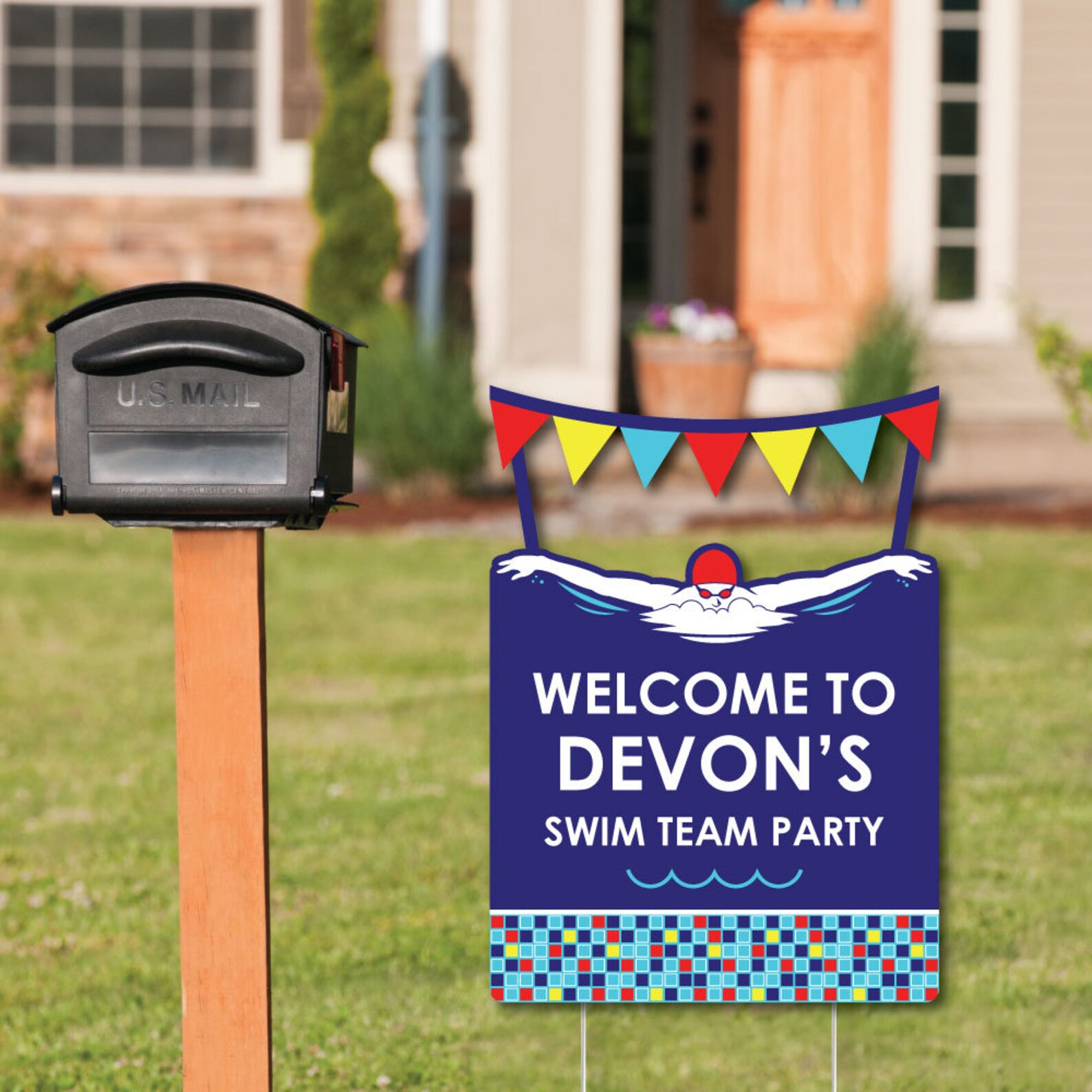 Making Waves Swim Team Sign Birthday Party Etsy