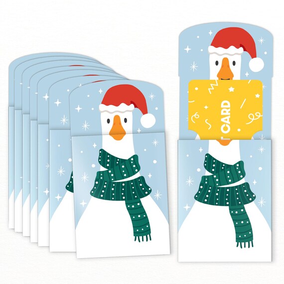 Big Dot of Happiness Christmas Silly Goose Gift Card Holders with Envelopes, Holiday Cash Money Holders Gift Card Sleeves, Nifty Gifty Pack, Set of 8 Big Dot of Happiness Christmas Silly Goose Gift Card Holders with Envelopes, Holiday Cash Money Holders Gift Card Sleeves, Nifty Gifty Pack, Set of 8