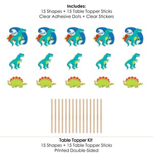 Roar Dinosaur Centerpiece Sticks Dino Mite Trex Baby Shower Table Toppers T-Rex Birthday Party Supplies 15 Ct. image 5