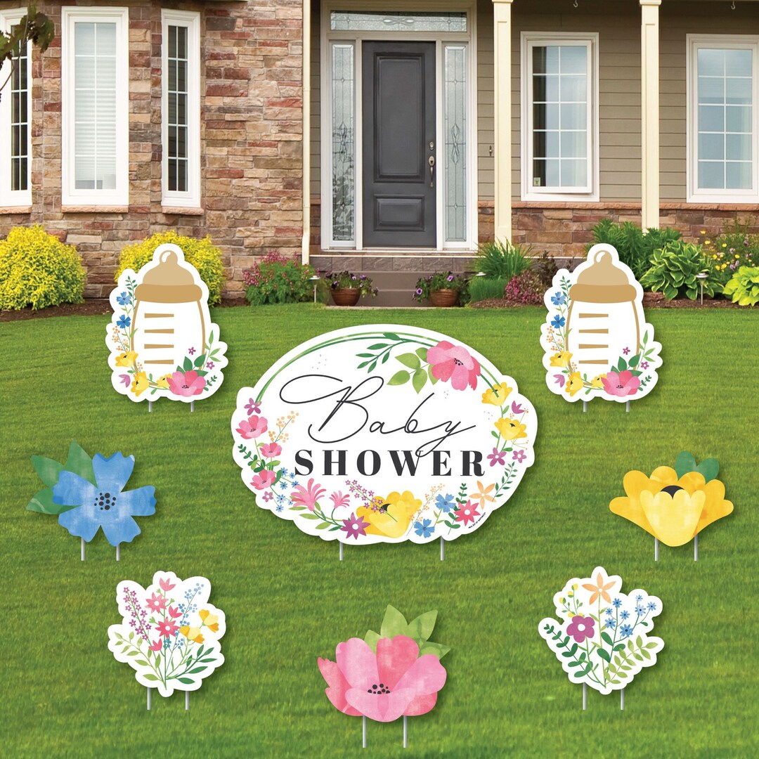 Wildflowers Baby Yard Sign and Outdoor Lawn Decorations Etsy