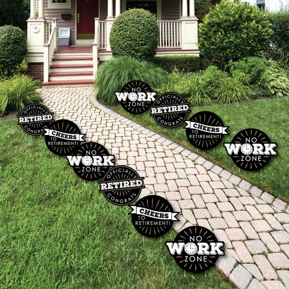 Happy Retirement Lawn Decorations Outdoor Retirement Party Yard Party Decorations Shaped