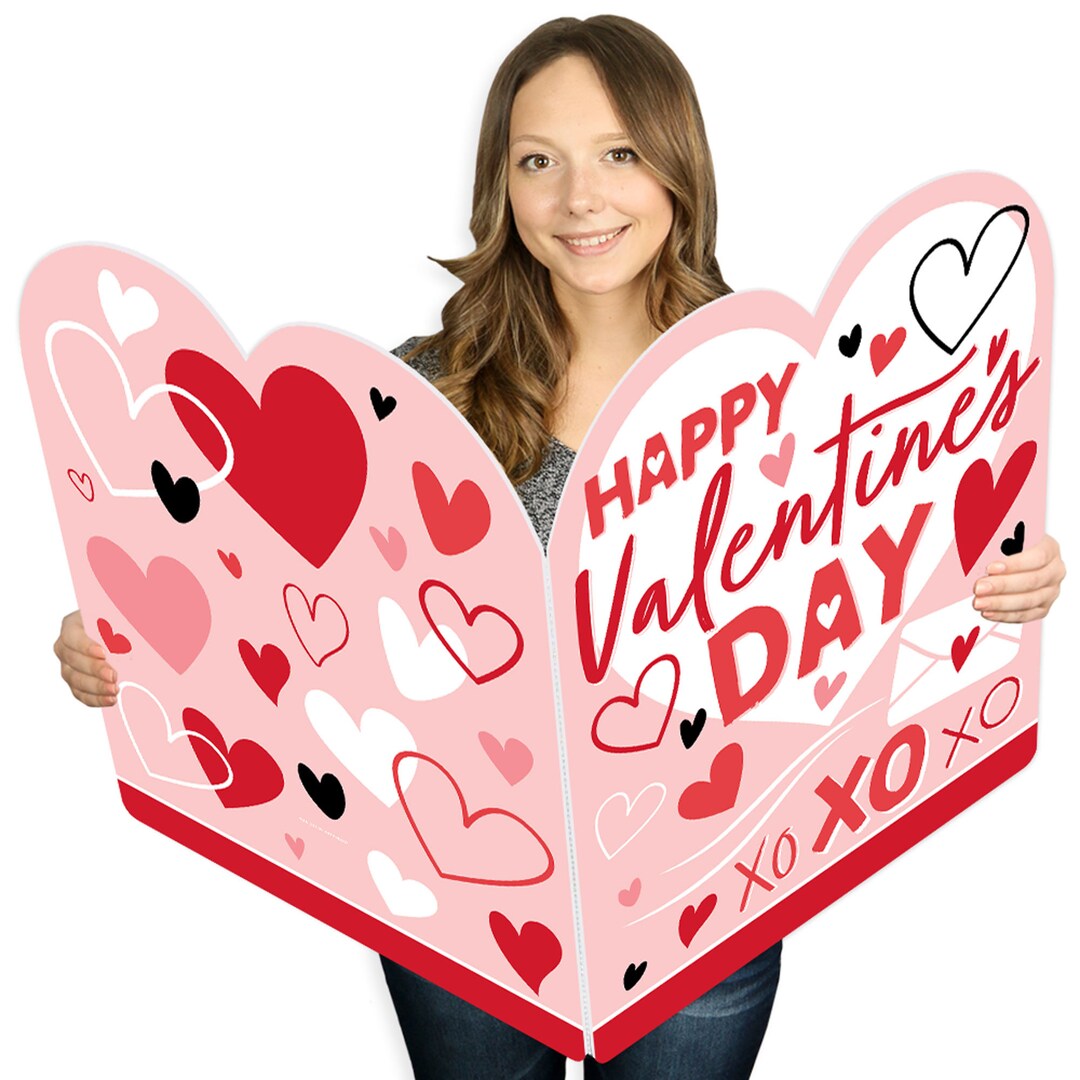 Happy Valentine’s Day - Kids Valentine’s Day Giant Greeting Card - Big