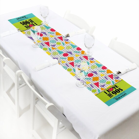 90 S Throwback Petitetable Runner Custom 1990s Party