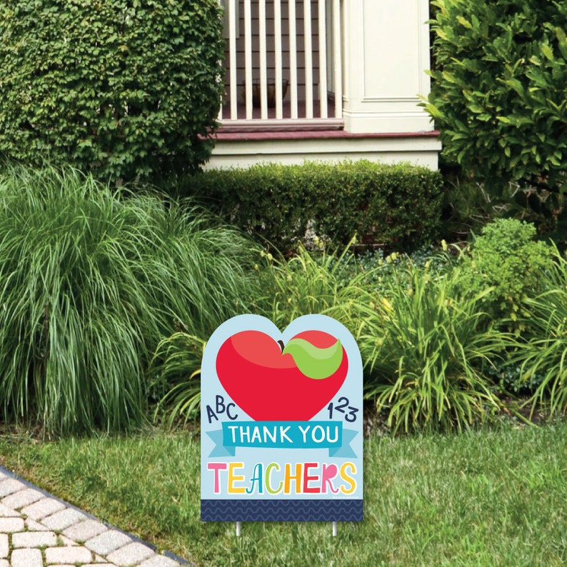 Teacher Appreciation Yard Sign Thank You Teachers Outdoor Lawn Sign 1 Piece