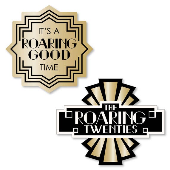 Roaring 20 S Diy Shaped 1920s Art Deco Jazz Cut Outs 24 Ct