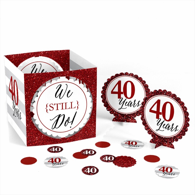 40th Wedding Anniversary Centerpiece & Table Decoration Kit Etsy