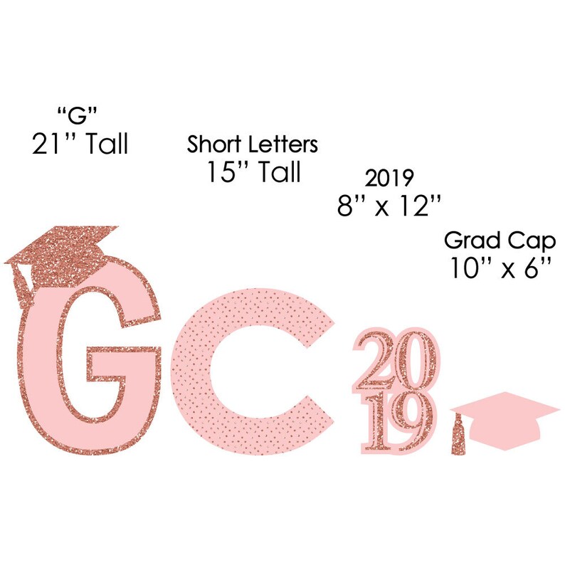 Con-GRAD-ulations Rose Gold Graduation Yard Sign Grad Party Graduation Yard Sign Rose Gold Grad Outdoor Lawn Grad Decorations