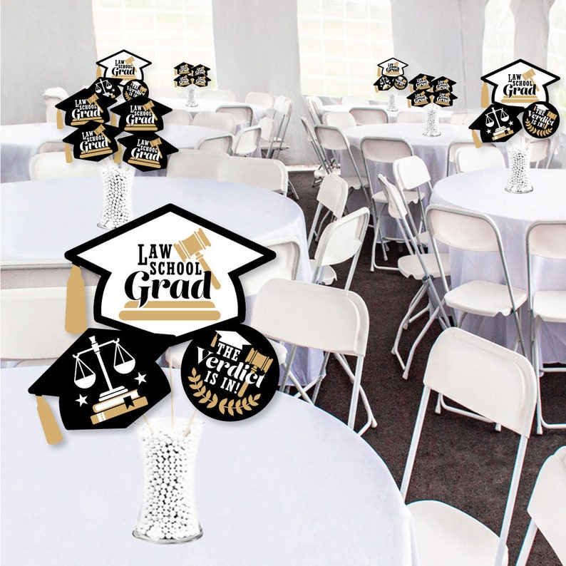 Law School Grad Future Lawyer Graduation Party Centerpiece Etsy