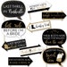 Nash Bash - Funny Nashville Bachelorette Party Photo Booth Props - Black and Gold Nashville Party Photo Booth Prop Kit - 10 Props & Dowels 