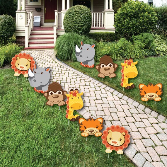 Safari Jungle Lawn Decorations Outdoor Funfari Fun Safari