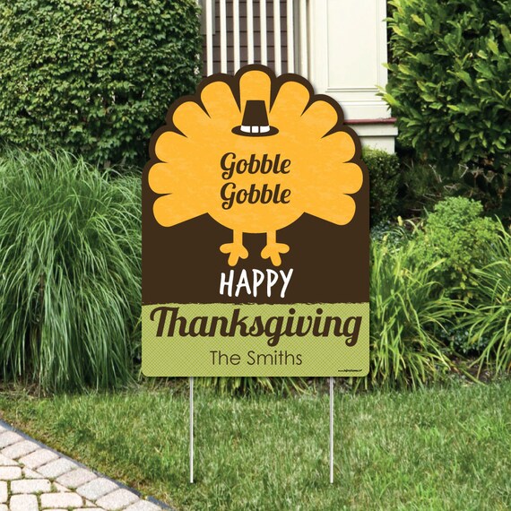 Thanksgiving Decorations Personalized Thanksgiving Yard Sign