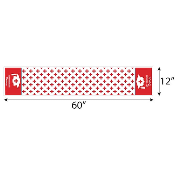 12 x 60 Big Dot of Happiness Nurse Graduation Petite Medical Nursing Graduation Party Paper Table Runner