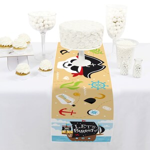 Pirate Ship Adventures Petite Skull Birthday Party Paper Table Runner 12 x 60 inches image 2