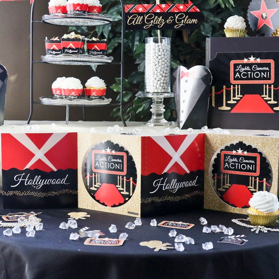 Hollywood Birthday Party Centerpiece