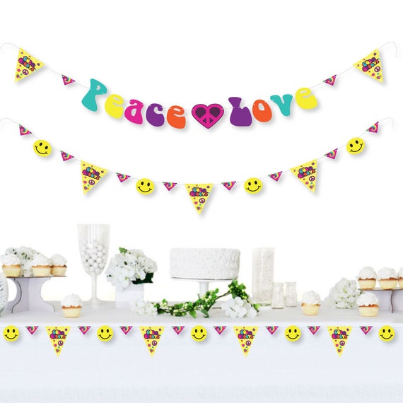 1960s Groovy Birthday Party Bunting Banner Big Dot Of Happiness