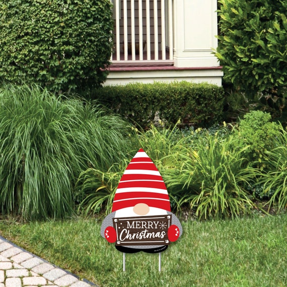 Christmas Gnomes - Outdoor Lawn Sign - Holiday Party Yard Sign - 1 Piece Il_570xn
