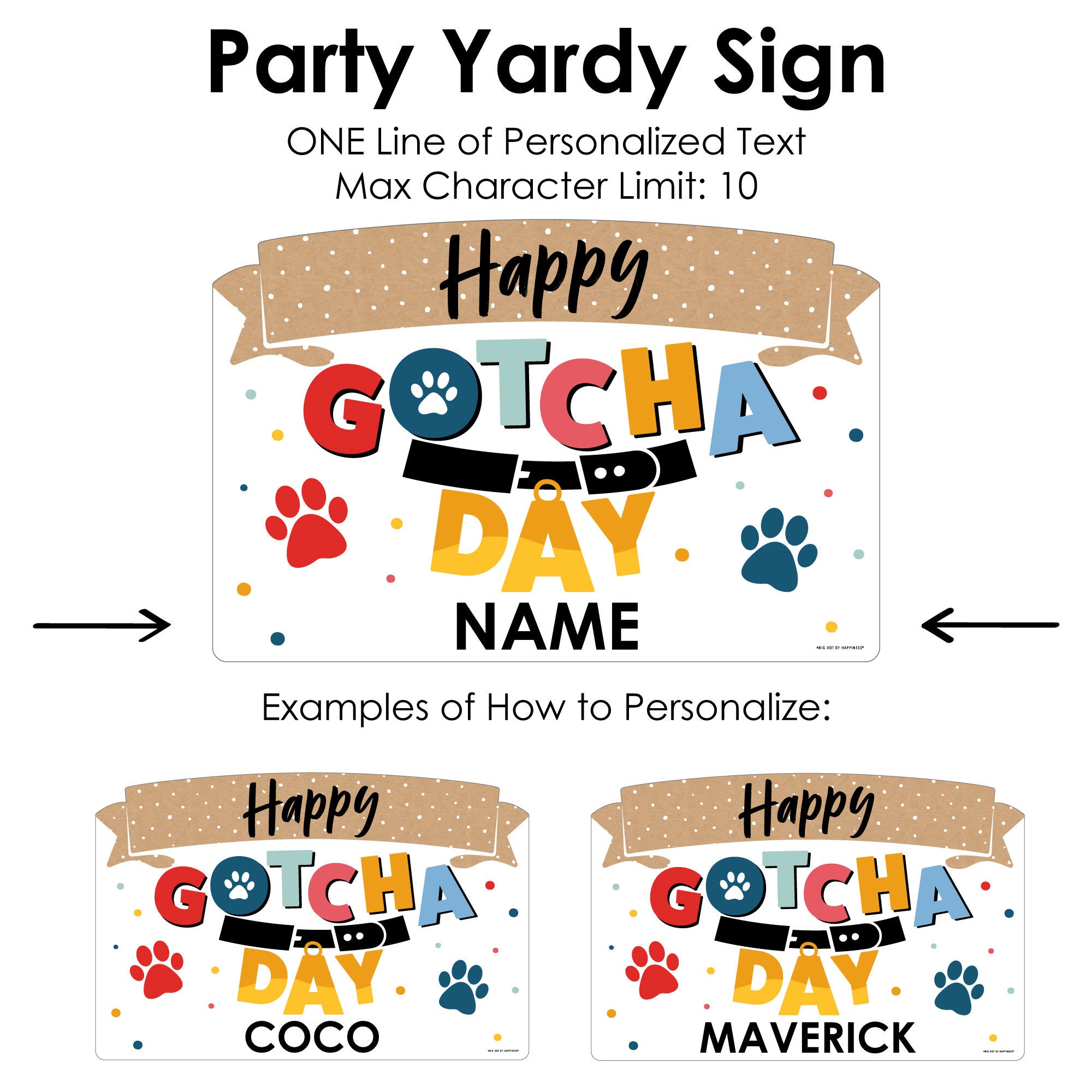 Happy Gotcha Day Dog and Cat Pet Adoption Party Yard Sign | Etsy